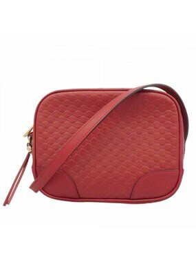 Gucci Shoulder Bag Micro Guccissima Leather Red Chien Pants Gold